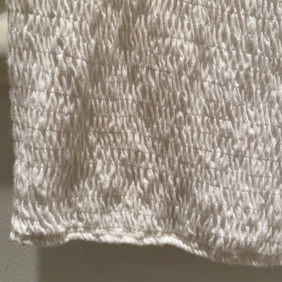 White Strapless Rouched Crop Top - Picture 5 of 6